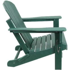 Sunnydaze Decor Sunnydaze Portable, Foldable, Outdoor Adirondack Chair - All-Weather Design - 300-Pound Capacity - 34.5" H -Sunnydaze Decor GUEST 1a20672f 161d 4515 b836 2839701fb0ff