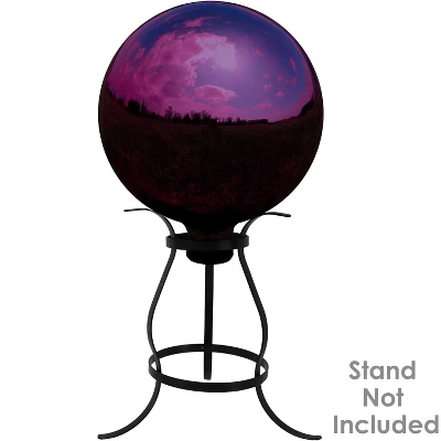 Sunnydaze Decor Sunnydaze Indoor/Outdoor Reflective Mirrored Surface Garden Gazing Globe Ball With Stemmed Bottom And Rubber Cap - 10" Diameter 3 Sunnydaze Decor Sunnydaze Indoor/Outdoor Reflective Mirrored Surface Garden Gazing Globe Ball With Stemmed Bottom And Rubber Cap - 10" Diameter - Image 3