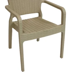 Sunnydaze Decor Sunnydaze Faux Wicker Rattan Design Plastic All-Weather Commercial-Grade Segonia Indoor/Outdoor Patio Dining Arm Chair -Sunnydaze Decor GUEST 2795197c 4dab 4203 8eda 6b2a05f9425c