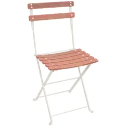 Sunnydaze Decor Sunnydaze Indoor/Outdoor Patio Or Dining Classic Cafe Chestnut Wooden Folding Bistro Chair - Antique Pink - 4pk -Sunnydaze Decor GUEST 3a20b162 13a1 4c1d ba43 42fa97c9ff56 1