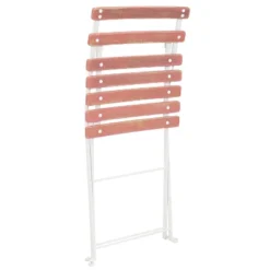 Sunnydaze Decor Sunnydaze Indoor/Outdoor Patio Or Dining Classic Cafe Chestnut Wooden Folding Bistro Chair - Antique Pink - 4pk -Sunnydaze Decor GUEST 3aa058b9 d813 4ee7 a09a 453966f205be 1