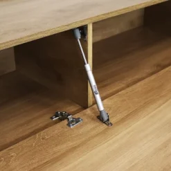 Sunnydaze Decor Sunnydaze Indoor Industrial-Style Sideboard Buffet Table - MDP With Powder-Coated Steel Frame - Brown -Sunnydaze Decor GUEST 4138a3f1 370b 4d0a ad1f d9920a6a75b2