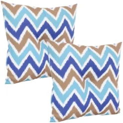 Sunnydaze Decor Sunnydaze Indoor/Outdoor Weather-Resistant Polyester Square Tufted Pillow With Zipper Closures - 19" - 2pk -Sunnydaze Decor GUEST 4bf9c293 c1ad 4626 90a3 48fb55402899