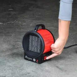 Sunnydaze Decor Sunnydaze Indoor Home Personal Portable Ceramic Electric Space Heater With Auto-Shutoff - 750-1500 Watt - Red And Black -Sunnydaze Decor GUEST 4d7f10ec 14cb 4e62 b83c 33fdf4f6c5b4