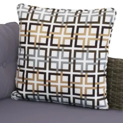 Sunnydaze Decor Sunnydaze Outdoor Longford Patio Sectional Sofa Conversation Set With Cushions And Table - 3pc -Sunnydaze Decor GUEST 50b99c3b bc77 4161 bd14 f656a49e5490