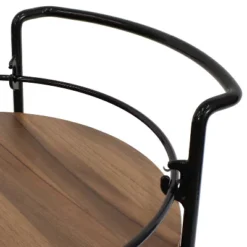 Sunnydaze Decor Sunnydaze Round Metal 3-Tier Bar Cart - Indoor Furniture With Wheels - Brown - 34.5” H -Sunnydaze Decor GUEST 5119ed2e eaff 41f5 9e32 9847ffe72dbc