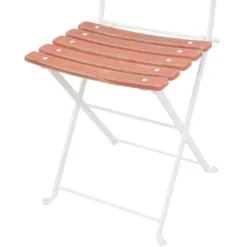 Sunnydaze Decor Sunnydaze Indoor/Outdoor Patio Or Dining Classic Cafe Chestnut Wooden Folding Bistro Chair - Antique Pink - 4pk -Sunnydaze Decor GUEST 52a183f7 4d08 46b2 aa8d 8c711ffb499e