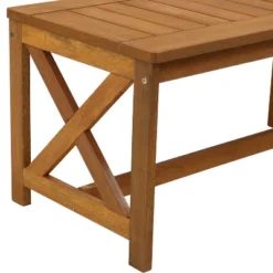 Sunnydaze Decor Sunnydaze Outdoor Meranti Wood With Teak Oil Finish Rectangular Wooden Patio Coffee Table - 35" - Brown -Sunnydaze Decor GUEST 53baaea6 90ba 4cb0 a74a 29516931ce4e