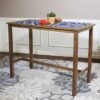 Sunnydaze Decor Sunnydaze Indoor Wooden Arnold Counter-Height Dining Table For The Kitchen Or Dining Room - Weathered Oak Finish