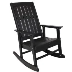 Sunnydaze Decor Sunnydaze Outdoor Rustic Comfort HDPE Rocking Chair - 300 Lb Capacity -Sunnydaze Decor GUEST 5eef56d3 ffd1 47a9 a2b1 74196742c5cf