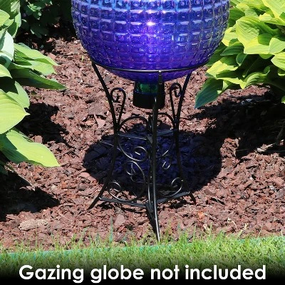 Sunnydaze Decor Sunnydaze Indoor/Outdoor Decorative Steel Scroll Gazing Ball Stand For 10" Or 12" Outdoor Garden Gazing Globes - 11" H - Black 1 Sunnydaze Decor Sunnydaze Indoor/Outdoor Decorative Steel Scroll Gazing Ball Stand For 10" Or 12" Outdoor Garden Gazing Globes - 11" H - Black