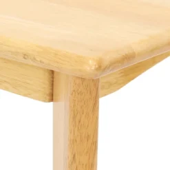 Sunnydaze Decor Sunnydaze Indoor 5-Piece Solid Rubberwood Dining Table And Chairs Set - Natural With Beige Cushions -Sunnydaze Decor GUEST 6bbbe843 949b 44ca bf5b 9e8983fe62de