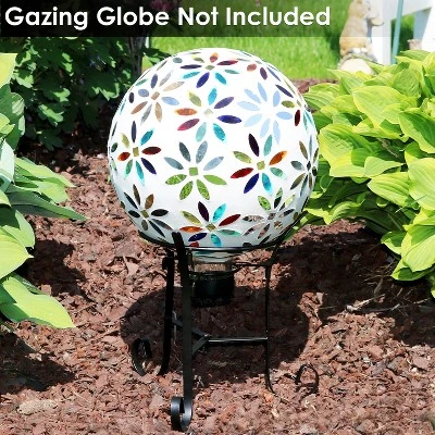Sunnydaze Decor Sunnydaze Indoor/Outdoor Decorative Steel Scroll Gazing Ball Stand For 10" Or 12" Outdoor Garden Gazing Globes - 9" H - Black 3 Sunnydaze Decor Sunnydaze Indoor/Outdoor Decorative Steel Scroll Gazing Ball Stand For 10" Or 12" Outdoor Garden Gazing Globes - 9" H - Black - Image 3