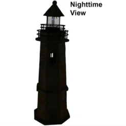 Sunnydaze Decor Sunnydaze Outdoor Backyard Garden Nautical Lighthouse Solar LED Pathlight Statue Figurine - 35" - Brick -Sunnydaze Decor GUEST 6ea89e76 536d 4205 8cd1 d66c746b2272