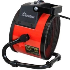 Sunnydaze Decor Sunnydaze Indoor Home Personal Portable Ceramic Electric Space Heater With Auto-Shutoff And Folding Handle - 750-1500 Watt - Red And Black -Sunnydaze Decor GUEST 72930474 ff4c 474a a57f 26775d5ec9a8