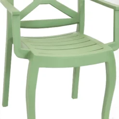 Sunnydaze Decor Sunnydaze Polypropylene Stackable Tristana Outdoor Patio Arm Chair -Sunnydaze Decor GUEST 77ef7e3a 1458 45b0 b6c9 3190fd340864