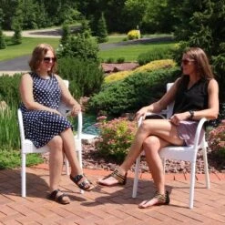 Sunnydaze Decor Sunnydaze Faux Wood Design Plastic All-Weather Commercial-Grade Segesta Indoor/Outdoor Patio Dining Chair -Sunnydaze Decor GUEST 7c809be8 7d2a 487d b6e0 d8837e52ab4f