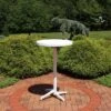 Sunnydaze Decor Sunnydaze 45"H Round Plastic All-Weather Commercial-Grade Patio Bar Table With Foldable Design, White