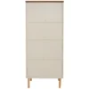 Sunnydaze Decor Sunnydaze Indoor Mid-Century Modern 5-Shelf Bookshelf With Storage Cabinet - Latte