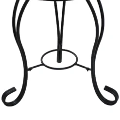 Sunnydaze Decor Sunnydaze Indoor/Outdoor Steel Frame Decorative Antique Ceramic Tile Top Side Table - 12" -Sunnydaze Decor GUEST bc9d724b e3d6 4f10 bbe4 151be3047b9f