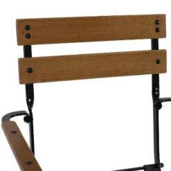 Sunnydaze Decor Sunnydaze Indoor/Outdoor Patio Or Dining Basic Chestnut Wooden Folding Bistro Arm Chair - Brown -Sunnydaze Decor GUEST bd0ee9b4 d6d9 4e26 9144 353487552500