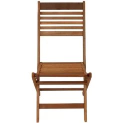 Sunnydaze Decor Sunnydaze Outdoor Meranti Wood With Teak Oil Finish Wooden Folding Patio Bistro Chairs Set - Brown - 2pk -Sunnydaze Decor GUEST c0f1fcfc 5636 48f5 82b2 8c51c9b3e8af