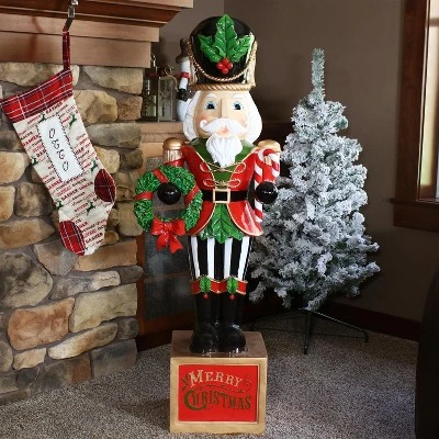 Sunnydaze Decor Sunnydaze Indoor/Outdoor Porch Or Living Room Resin Karl The Christmas Nutcracker Holiday Decorative Statue - 48" 1 Sunnydaze Decor Sunnydaze Indoor/Outdoor Porch Or Living Room Resin Karl The Christmas Nutcracker Holiday Decorative Statue - 48"