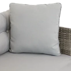 Sunnydaze Decor Sunnydaze Outdoor Longford Patio Sectional Sofa Conversation Set With Cushions And Table - Stone Gray - 3pc -Sunnydaze Decor GUEST c4b8c7d3 183c 4aa5 8611 30f3d2894aa3