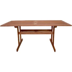Sunnydaze Decor Sunnydaze Outdoor Meranti Wood With Teak Oil Finish Family Rectangular Patio Dining Table - 6' - Brown -Sunnydaze Decor GUEST c4e13f80 feda 4d21 9bcf 74f82ae5d106