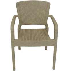 Sunnydaze Decor Sunnydaze Faux Wicker Rattan Design Plastic All-Weather Commercial-Grade Segonia Indoor/Outdoor Patio Dining Arm Chair -Sunnydaze Decor GUEST c7d2bbe1 56eb 47bc ad02 e820ee66cfb3