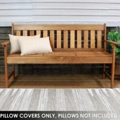 Sunnydaze Decor Sunnydaze Indoor/Outdoor Weather-Resistant Polyester Square Decorative Pillow Cover Only With Zipper Closures -Sunnydaze Decor GUEST cc5f946e 3973 4ba9 937b bbcd2662cd27