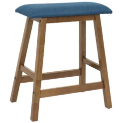 Sunnydaze Decor Sunnydaze Indoor Counter-Height Dining Table Set With 2 Cushioned Stools And 1 Cushioned Bench - Weathered Oak Finish -Sunnydaze Decor GUEST cf0e6bfe 078b 48f7 9077 83018f0edba3