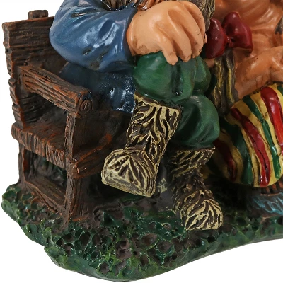 Sunnydaze Decor Sunnydaze Al And Anita On Bench Indoor/Outdoor Lightweight Resin Garden Gnome Couple Outdoor Lawn Statue - 8" H 3 Sunnydaze Decor Sunnydaze Al And Anita On Bench Indoor/Outdoor Lightweight Resin Garden Gnome Couple Outdoor Lawn Statue - 8" H - Image 3