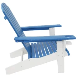 Sunnydaze Decor Sunnydaze Plastic All-Weather Heavy-Duty Outdoor Adirondack Chair With Drink Holder -Sunnydaze Decor GUEST d51e02a7 7bfc 4487 8341 527453a75344