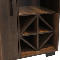 Sunnydaze Decor Sunnydaze Indoor Lavina Wine Cabinet With Glass And Bottle Storage Shelves - Coffee Brown -Sunnydaze Decor GUEST e0a7c83d 967a 4be8 aa20 e70cc7a51230