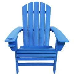 Sunnydaze Decor Sunnydaze All-Weather HDPE Outdoor Patio Adirondack Chair With Drink Holder -Sunnydaze Decor GUEST e2f0d369 9efa 4dba 9d78 c2d3f85396bd