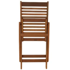 Sunnydaze Decor Sunnydaze Outdoor Meranti Wood With Teak Oil Finish Wooden Folding Patio Bistro Chairs Set - Brown - 2pk -Sunnydaze Decor GUEST fa94a584 421d 482b ac74 31bb64c20036